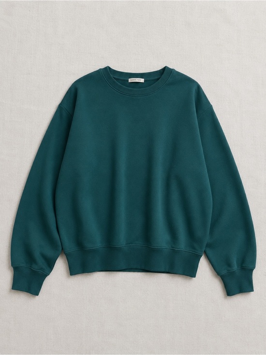 Shambhala Sweaters - Teal Crew Neck Sweater